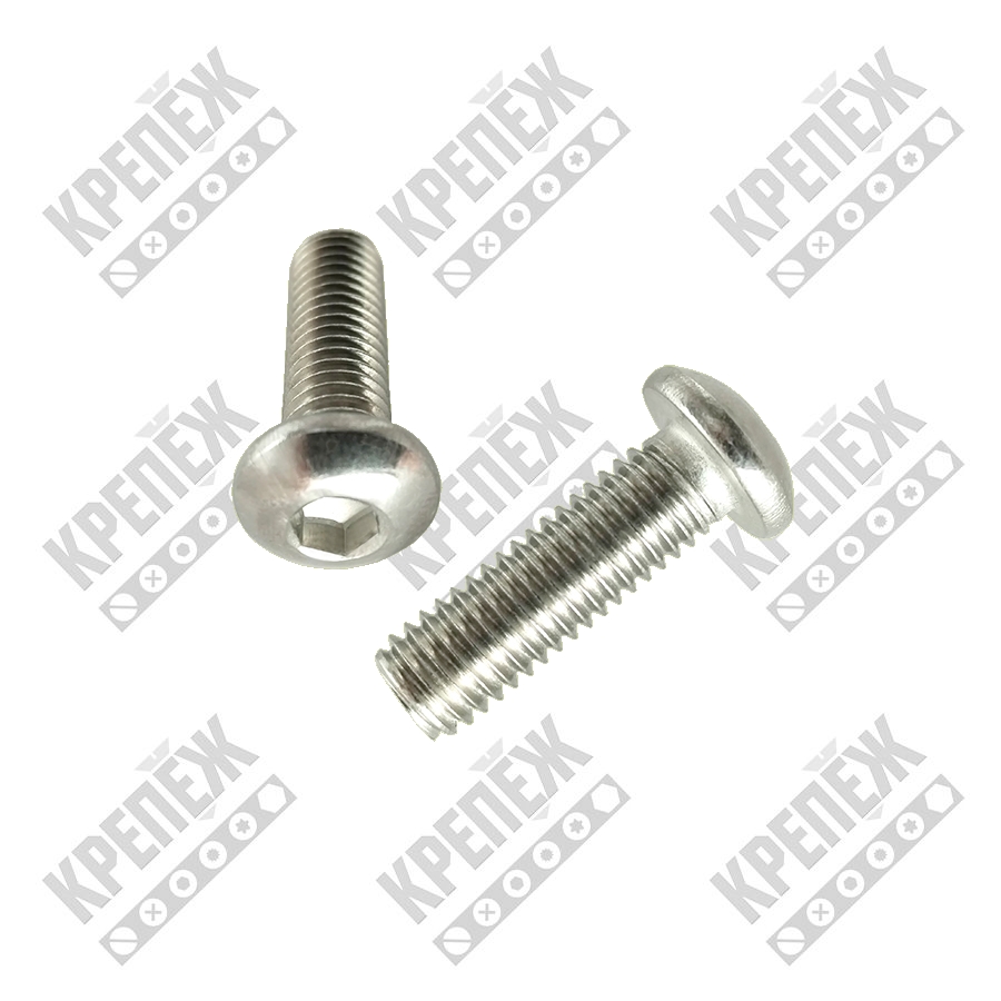 Винт ПКГ 5х16 ISO 7380 внутр. шестигр. нерж.